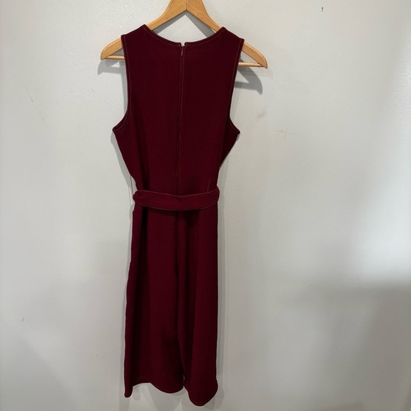 Anthropologie Greylin Bordo Jumpsuit Belted Maroon Red Pockets Size SP - Picture 10 of 12
